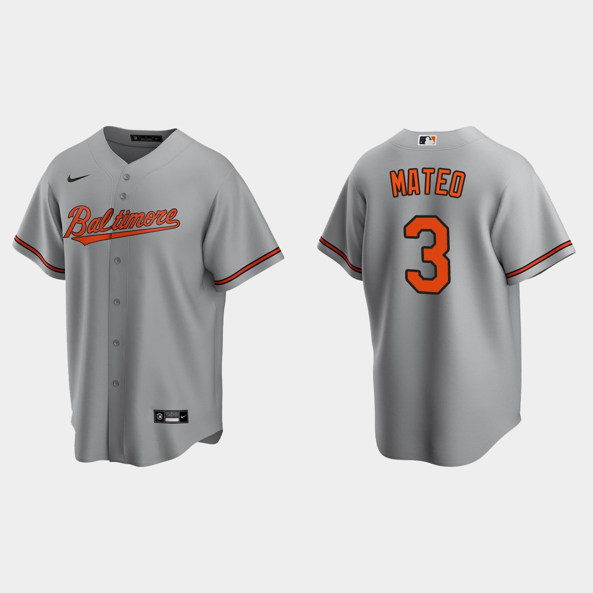 Baltimore Orioles Jorge Mateo Road Jersey - Gray