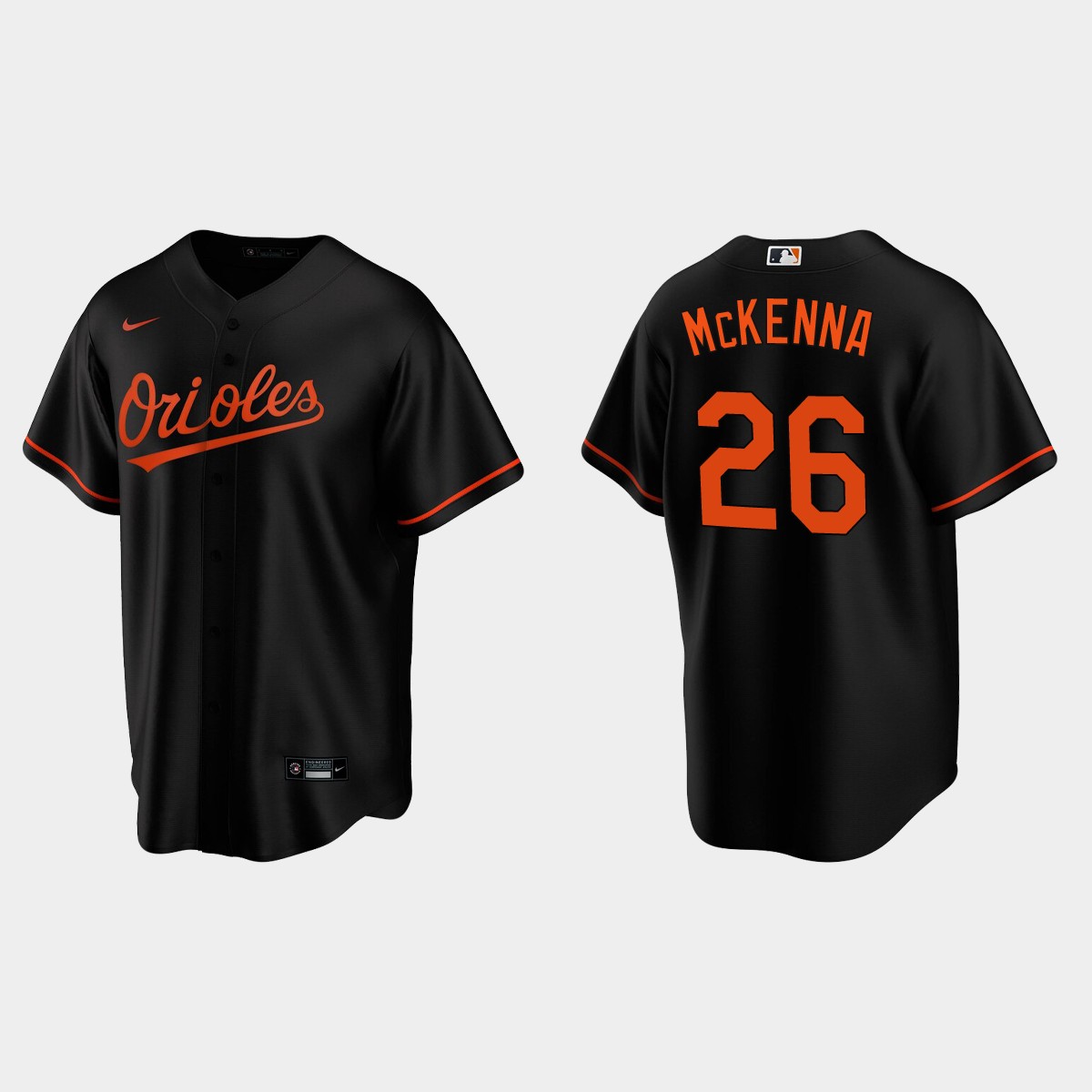 Baltimore Orioles Ryan McKenna Alternate Jersey - Black