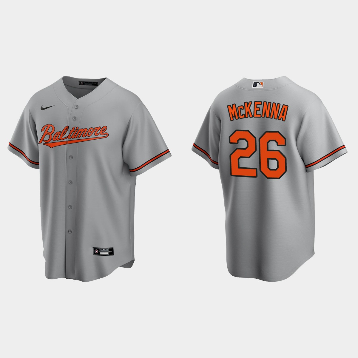 Baltimore Orioles Ryan McKenna Road Jersey - Gray