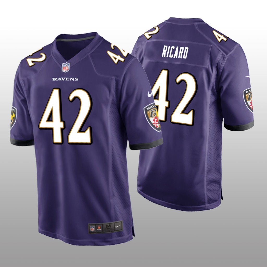 Baltimore Ravens #42 Purple Men's Patrick Ricard Game Jersey ...