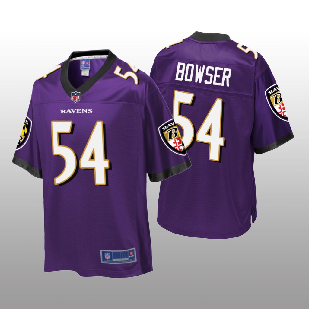 Baltimore Ravens #54 Purple Tyus Bowser Pro Line Jersey - Youth