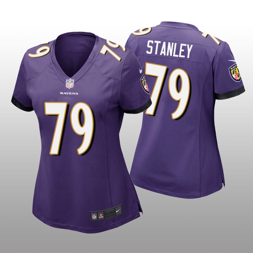 Baltimore Ravens #79 Purple Ronnie Stanley Game Jersey - Women