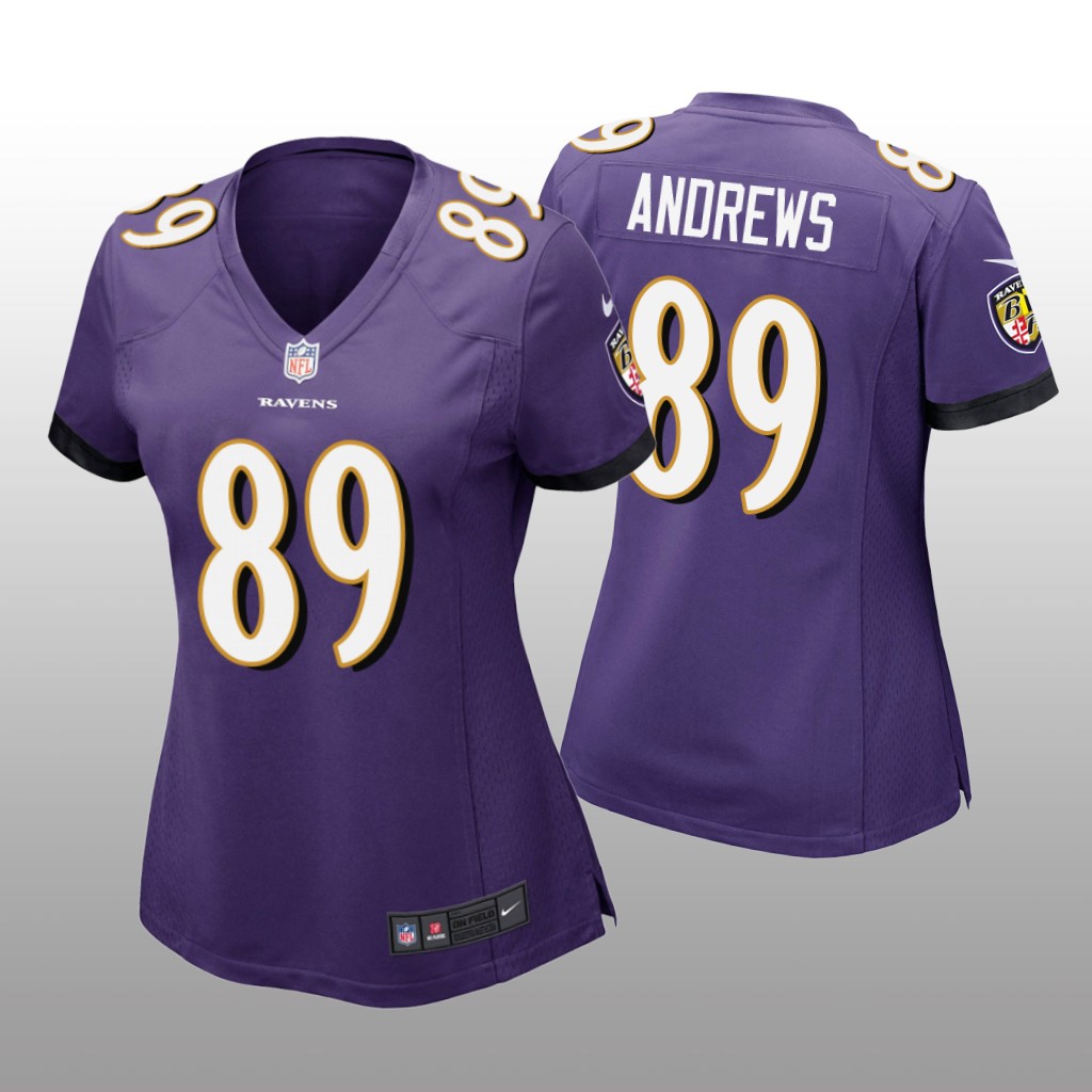 Baltimore Ravens #89 Purple Mark Andrews Game Jersey - Women