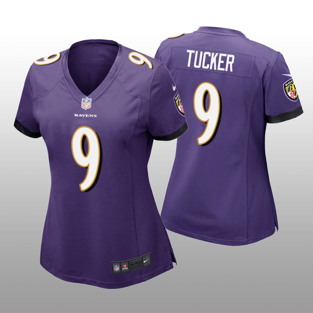 Baltimore Ravens #9 Purple Justin Tucker Game Jersey - Women