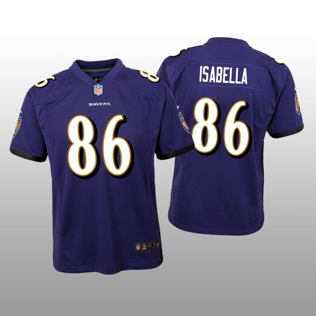 Baltimore Ravens Andy Isabella Purple Jersey Game - Youth