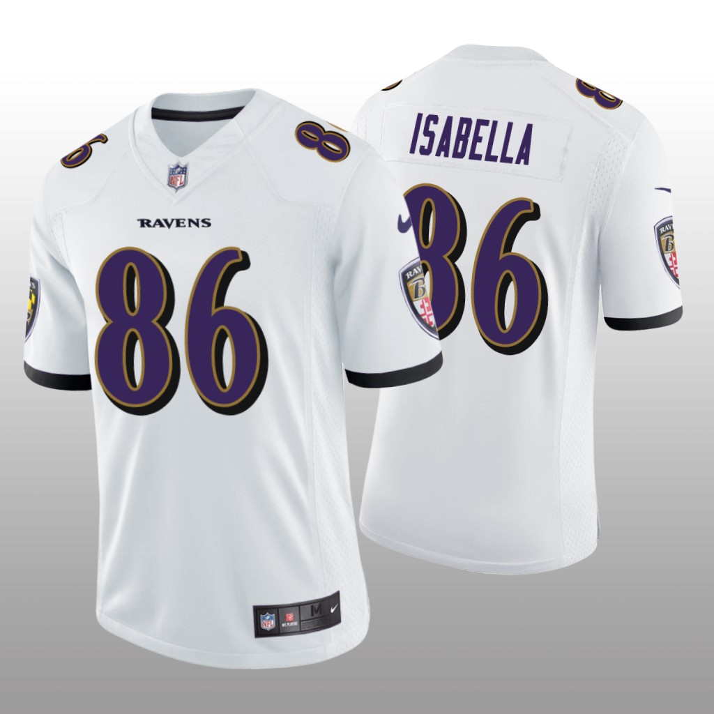 Baltimore Ravens Andy Isabella White Jersey Vapor Limited - Men's