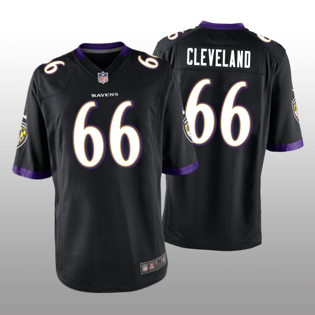 Baltimore Ravens Ben Cleveland Black Jersey Game - Men's