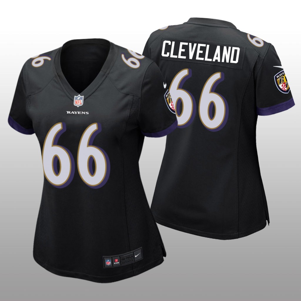Baltimore Ravens Ben Cleveland Black Jersey Game - Women's