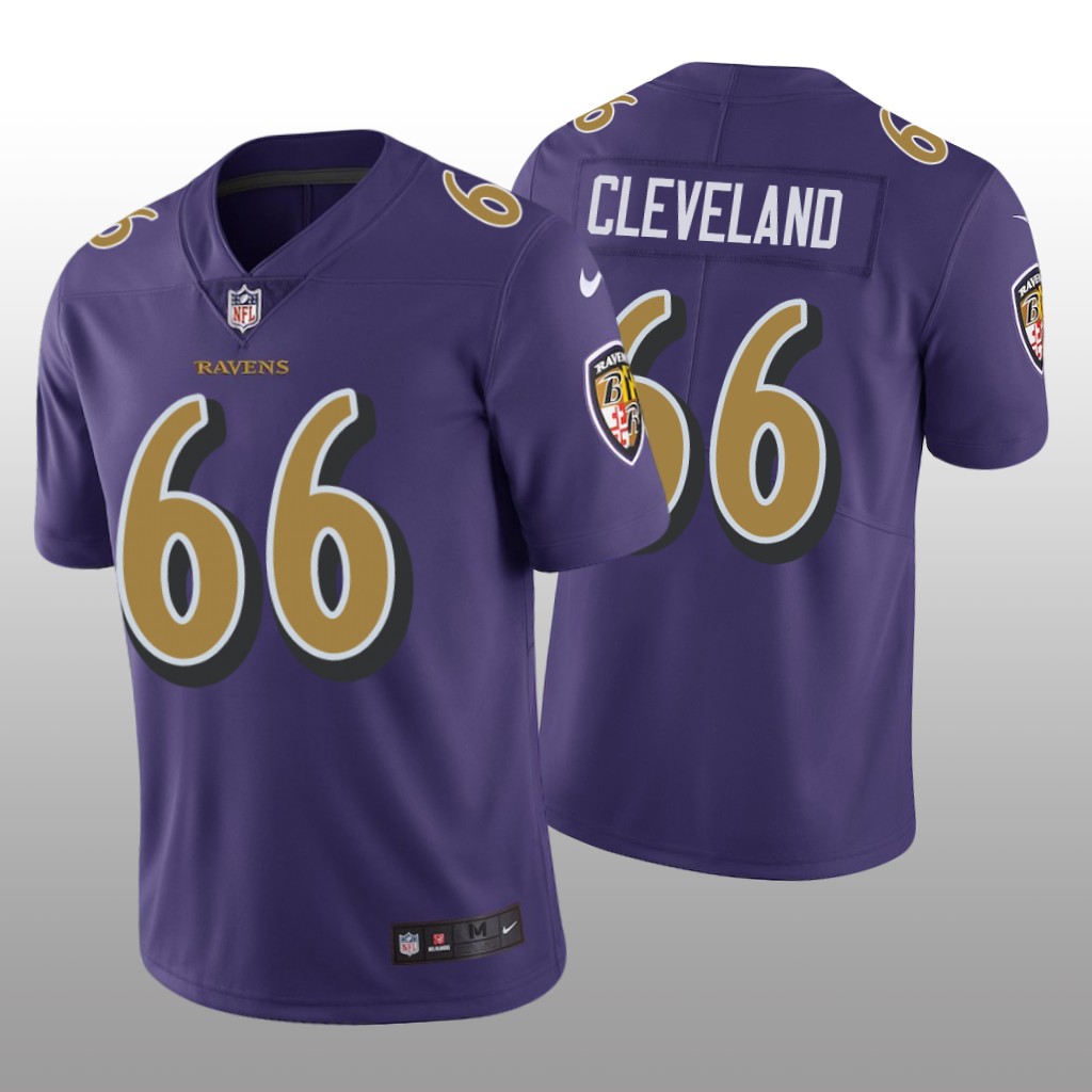 Baltimore Ravens Ben Cleveland Purple Jersey Color Rush Limited - Men's