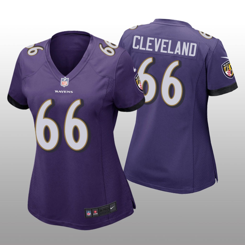 Baltimore Ravens Ben Cleveland Purple Jersey Game - Women's