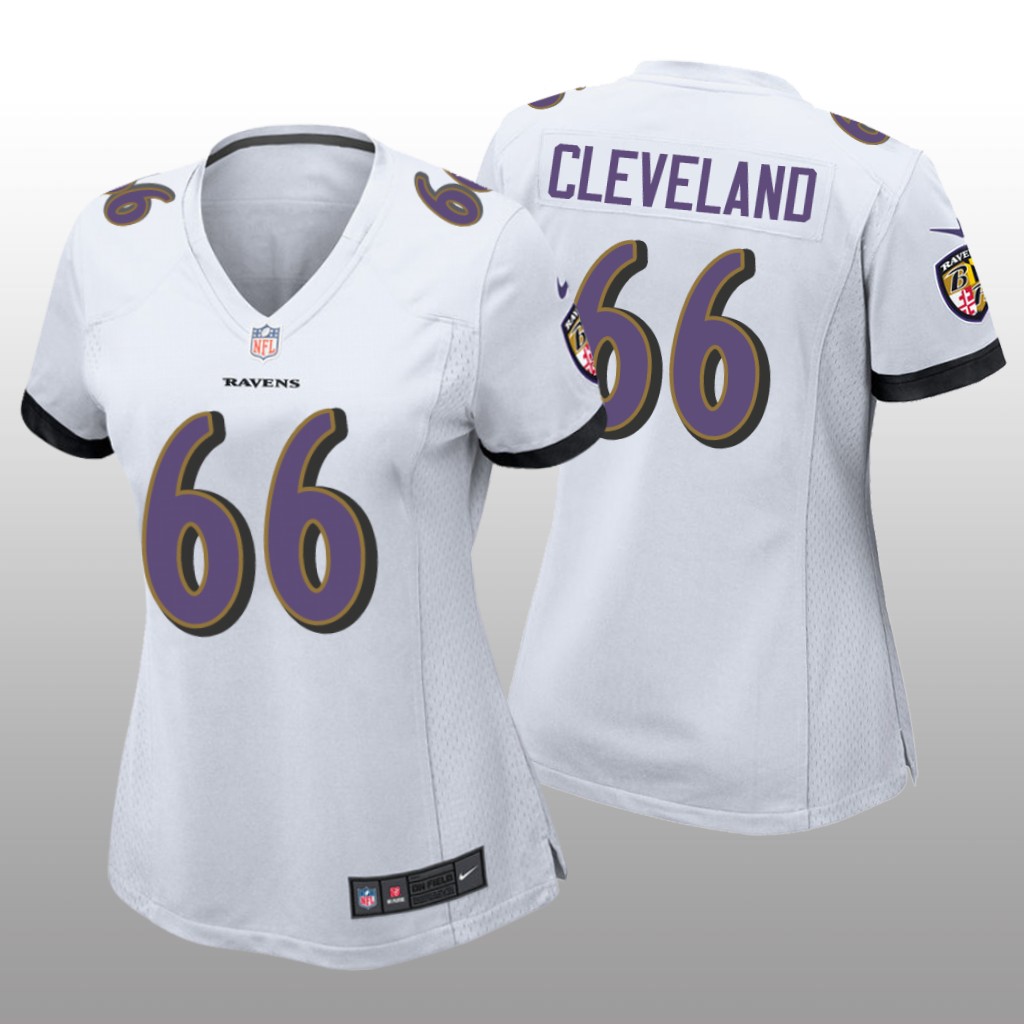 Baltimore Ravens Ben Cleveland White Jersey Game - Women's
