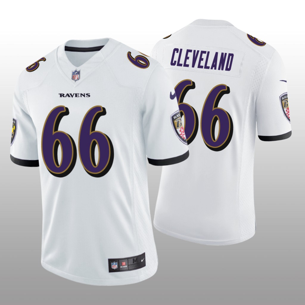 Baltimore Ravens Ben Cleveland White Jersey Vapor Limited - Men's