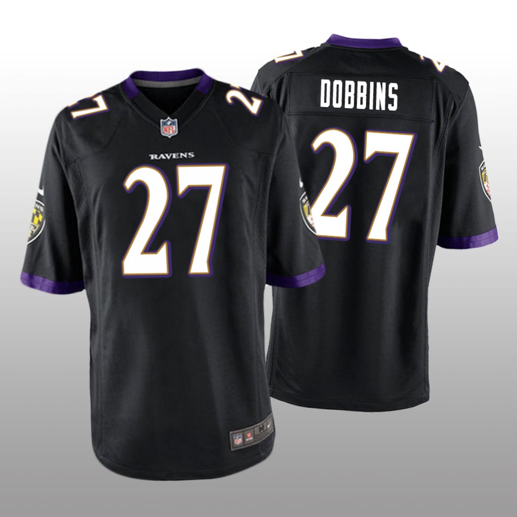 Baltimore Ravens Black 2020 NFL Draft J.K. Dobbins Game Jersey