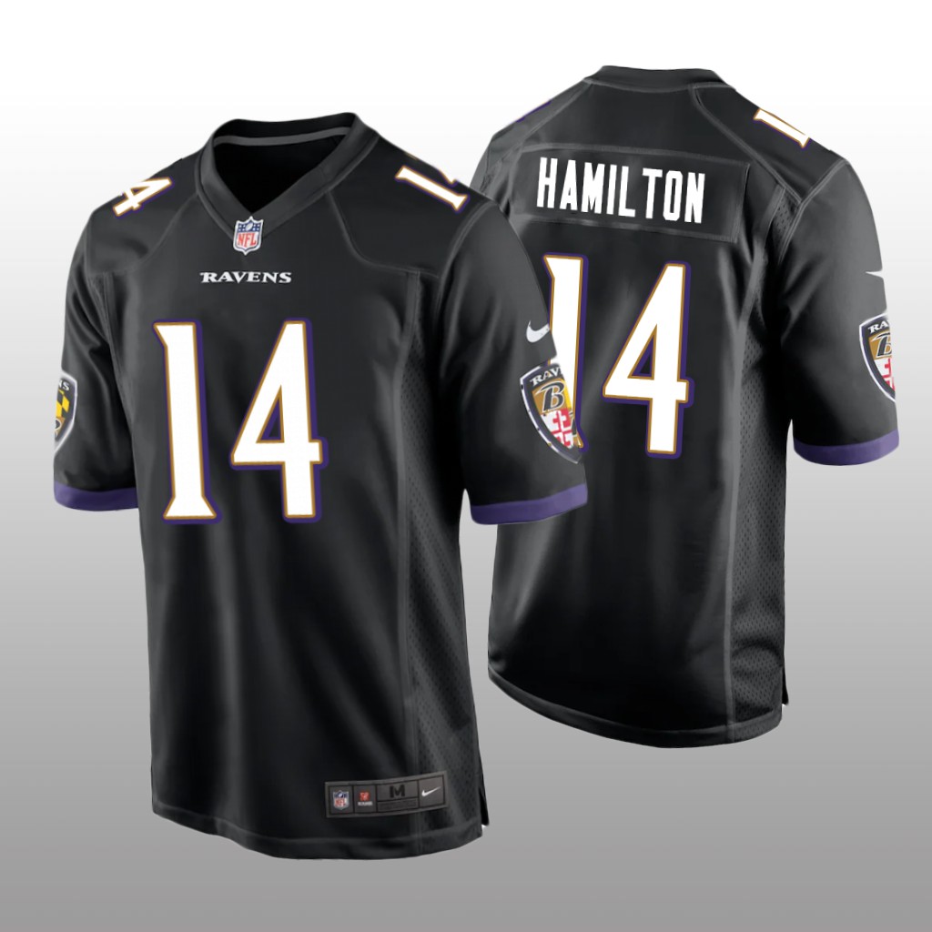 Baltimore Ravens Black 2022 NFL Draft Kyle Hamilton Game Jersey