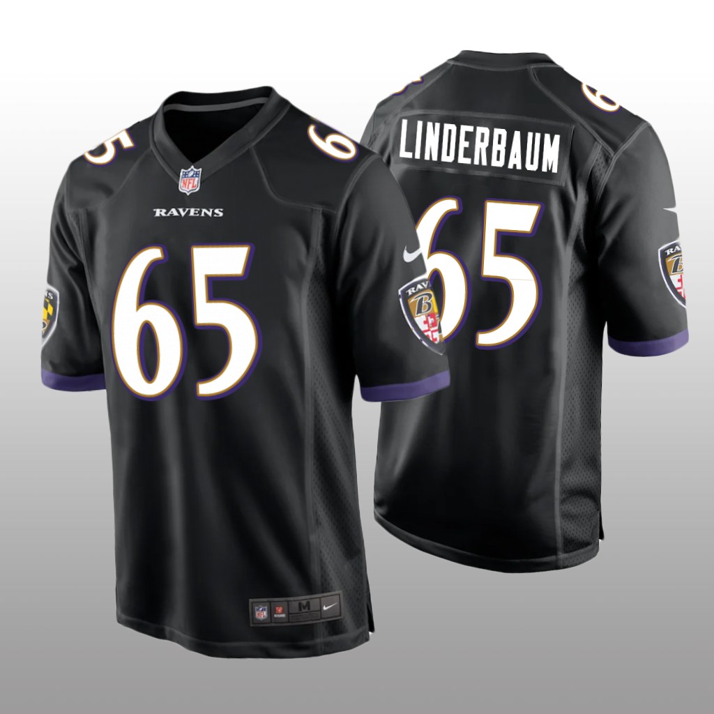 Baltimore Ravens Black 2022 NFL Draft Tyler Linderbaum Game Jersey