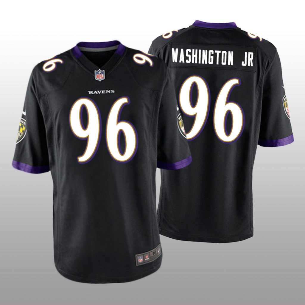 Baltimore Ravens Broderick Washington Jr. Black Jersey Game - Men's