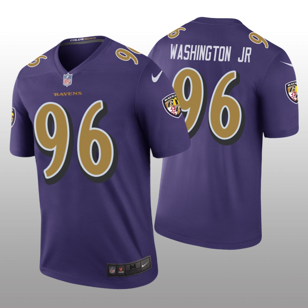 Baltimore Ravens Broderick Washington Jr. Purple Jersey Color Rush Legend - Men's