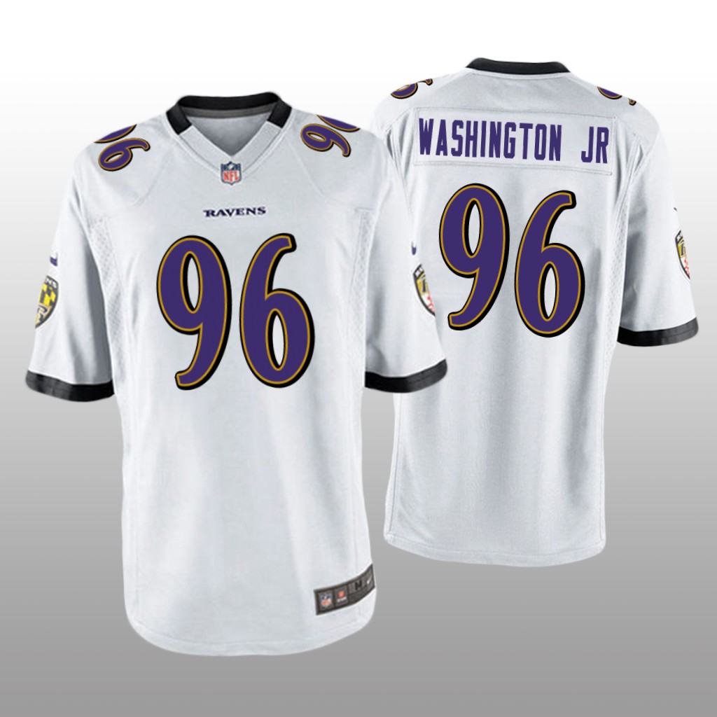 Baltimore Ravens Broderick Washington Jr. White Jersey Game - Men's