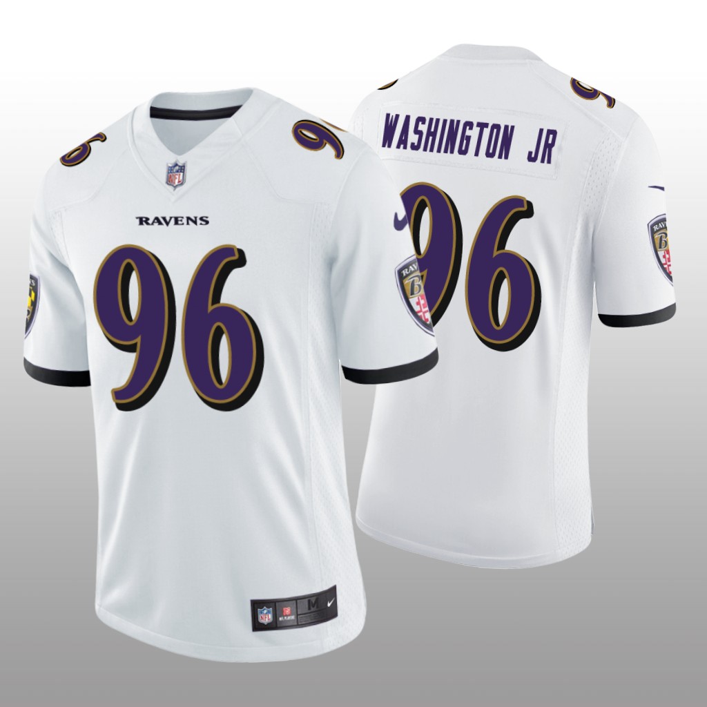 Baltimore Ravens Broderick Washington Jr. White Jersey Vapor Limited - Men's