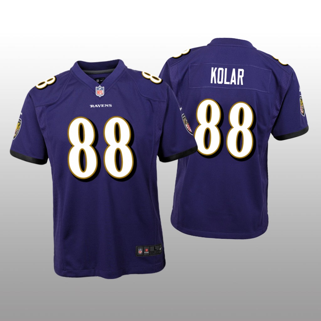 Baltimore Ravens Charlie Kolar Purple Jersey Game - Youth