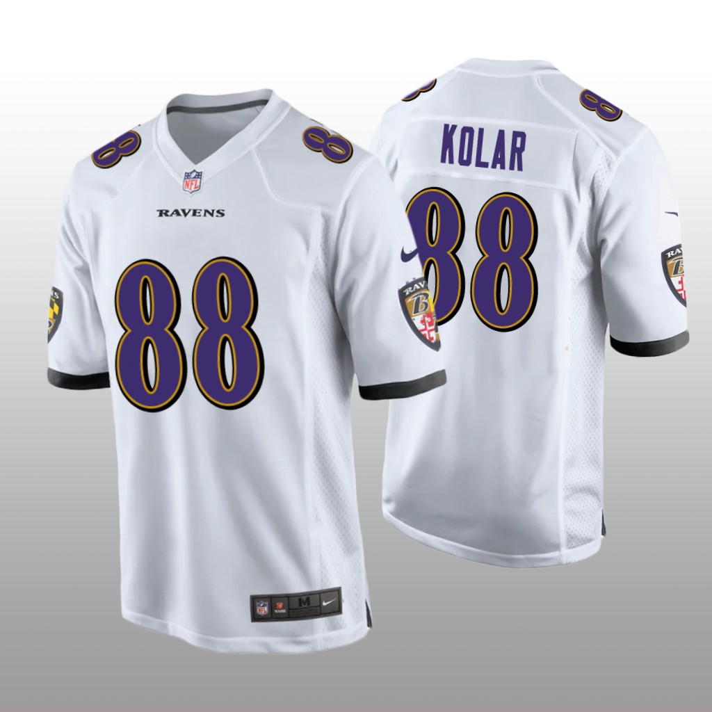 Baltimore Ravens Charlie Kolar White Jersey Game - Men's