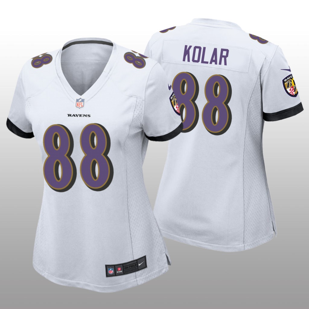 Baltimore Ravens Charlie Kolar White Jersey Game - Women's