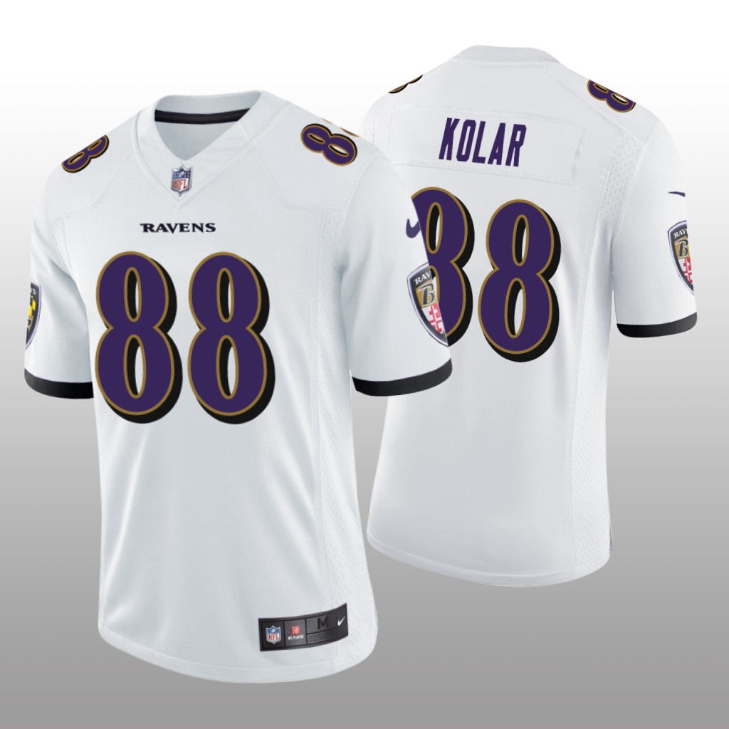 Baltimore Ravens Charlie Kolar White Jersey Vapor Limited - Men's