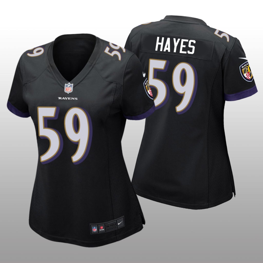 Baltimore Ravens Daelin Hayes Black Jersey Game - Women's