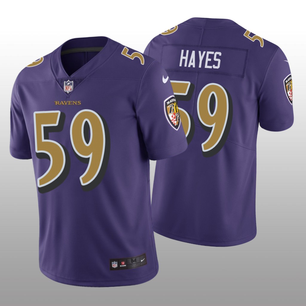 Baltimore Ravens Daelin Hayes Purple Jersey Color Rush Limited - Men's