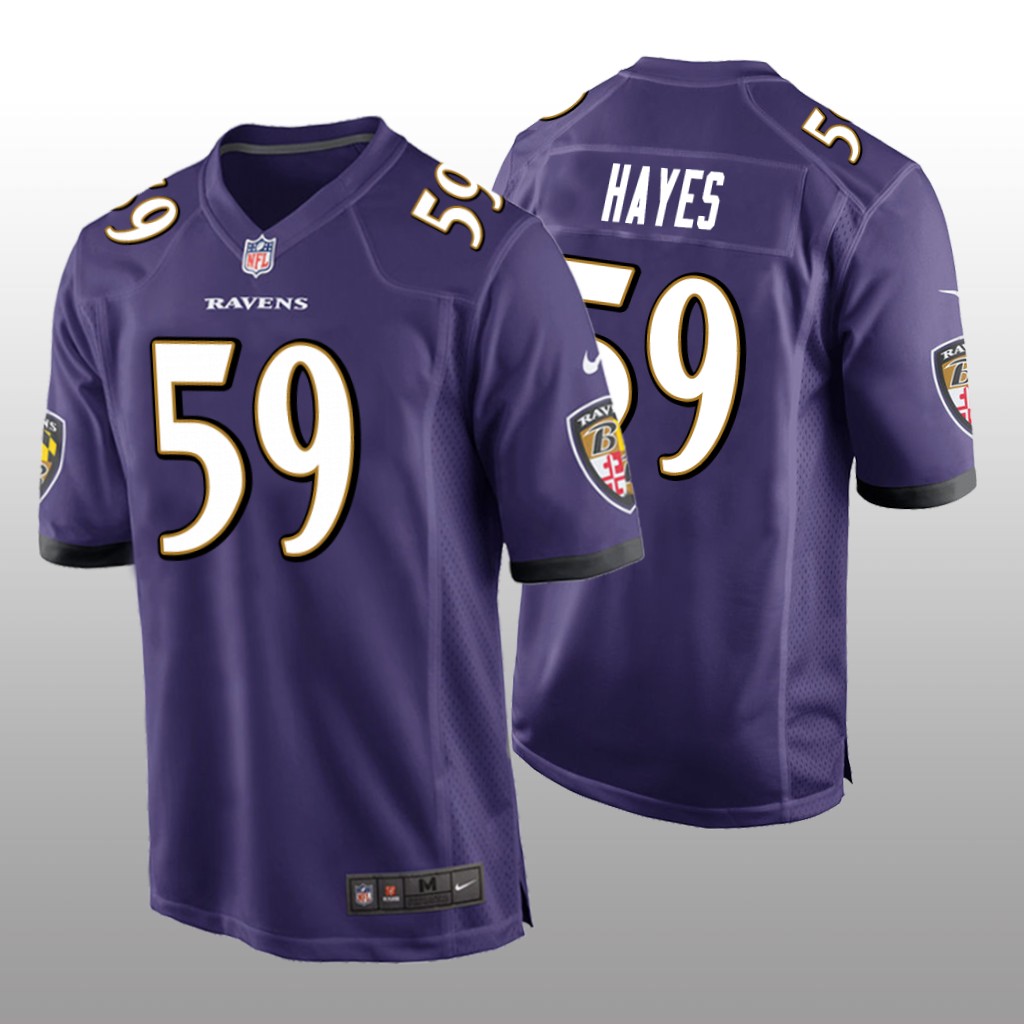 Baltimore Ravens Daelin Hayes Purple Jersey Game - Men's