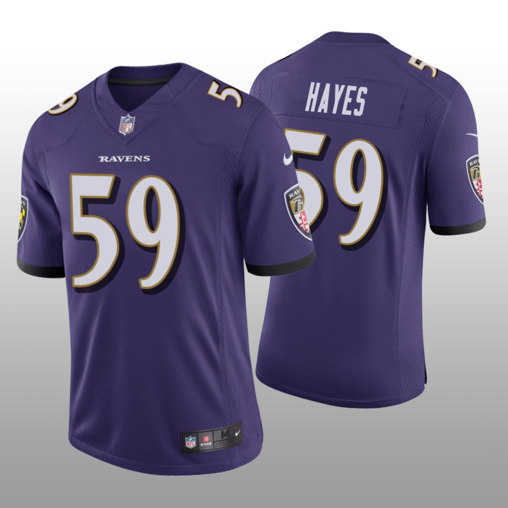 Baltimore Ravens Daelin Hayes Purple Jersey Vapor Limited - Men's
