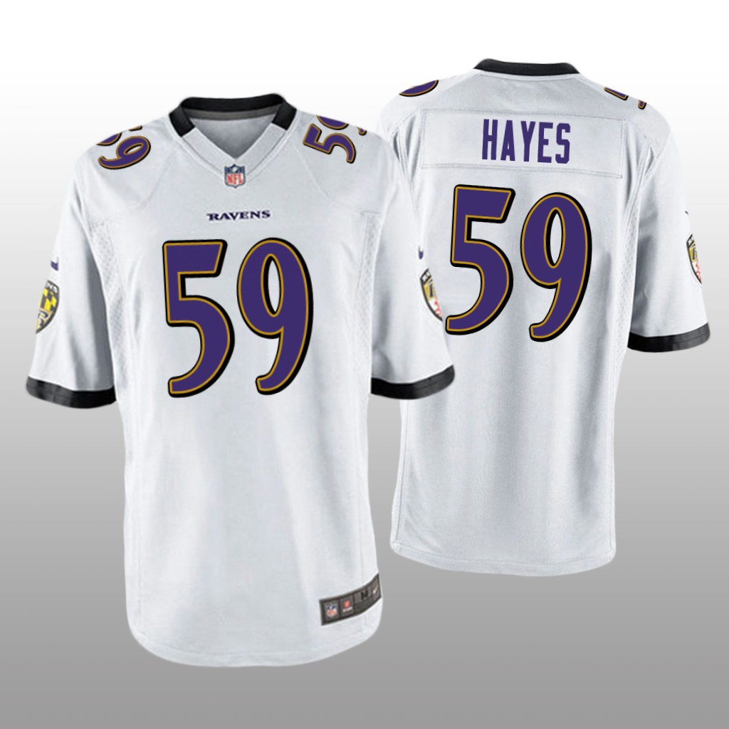 Baltimore Ravens Daelin Hayes White Jersey Game - Men's