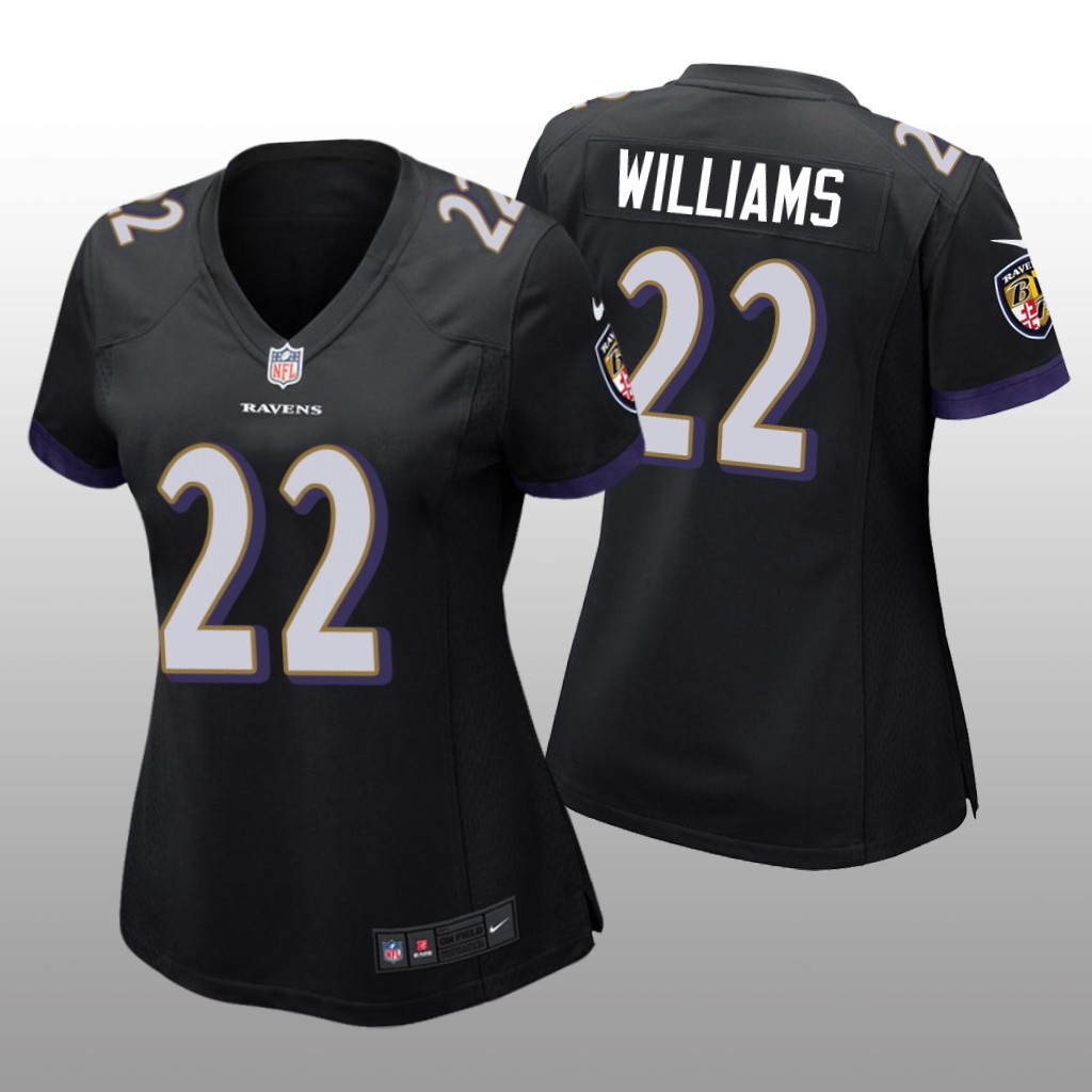 Baltimore Ravens Damarion Williams Black Jersey Game - Women's
