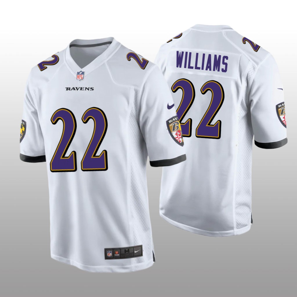 Baltimore Ravens Damarion Williams White Jersey Game - Men's