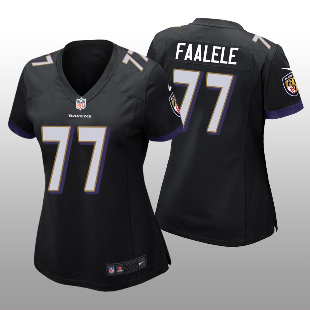 Baltimore Ravens Daniel Faalele Black Jersey Game - Women's