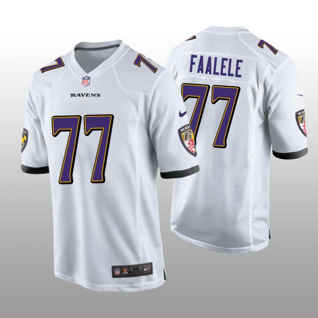Baltimore Ravens Daniel Faalele White Jersey Game - Men's
