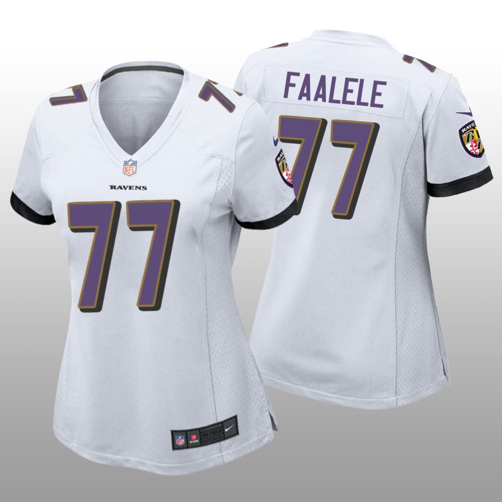 Baltimore Ravens Daniel Faalele White Jersey Game - Women's