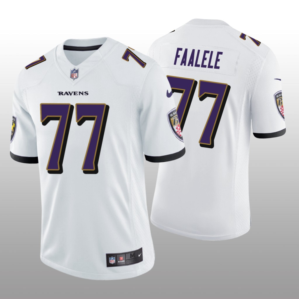 Baltimore Ravens Daniel Faalele White Jersey Vapor Limited - Men's