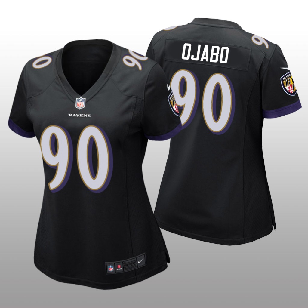 Baltimore Ravens David Ojabo Black Jersey Game - Women's