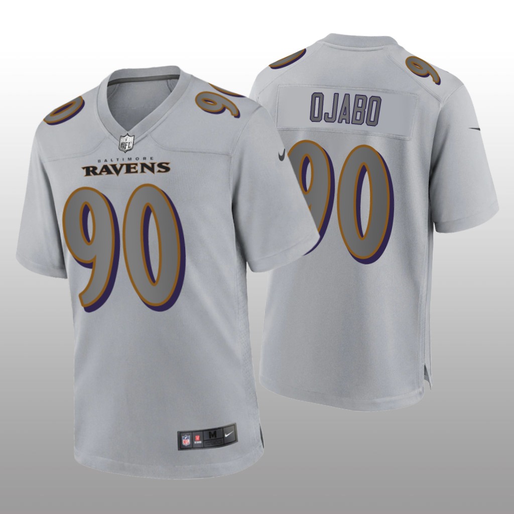 Baltimore Ravens David Ojabo Gray Jersey Atmosphere Fashion Game - Men's