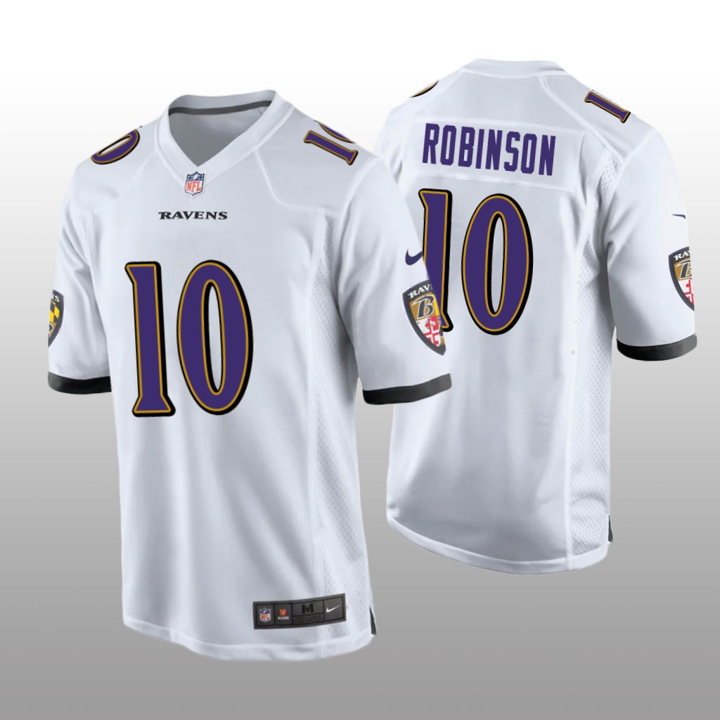 Baltimore Ravens Demarcus Robinson White Jersey Game - Men's