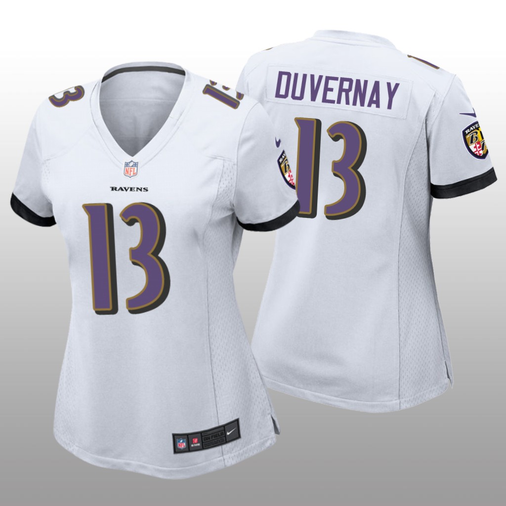 Baltimore Ravens Devin Duvernay White Jersey Game - Women's
