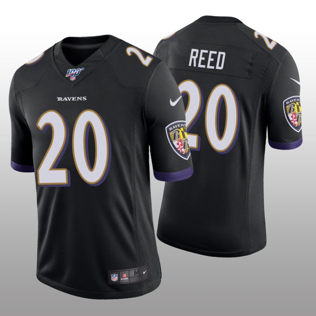 Baltimore Ravens Ed Reed Black Limited Jersey 100th Season - Men's