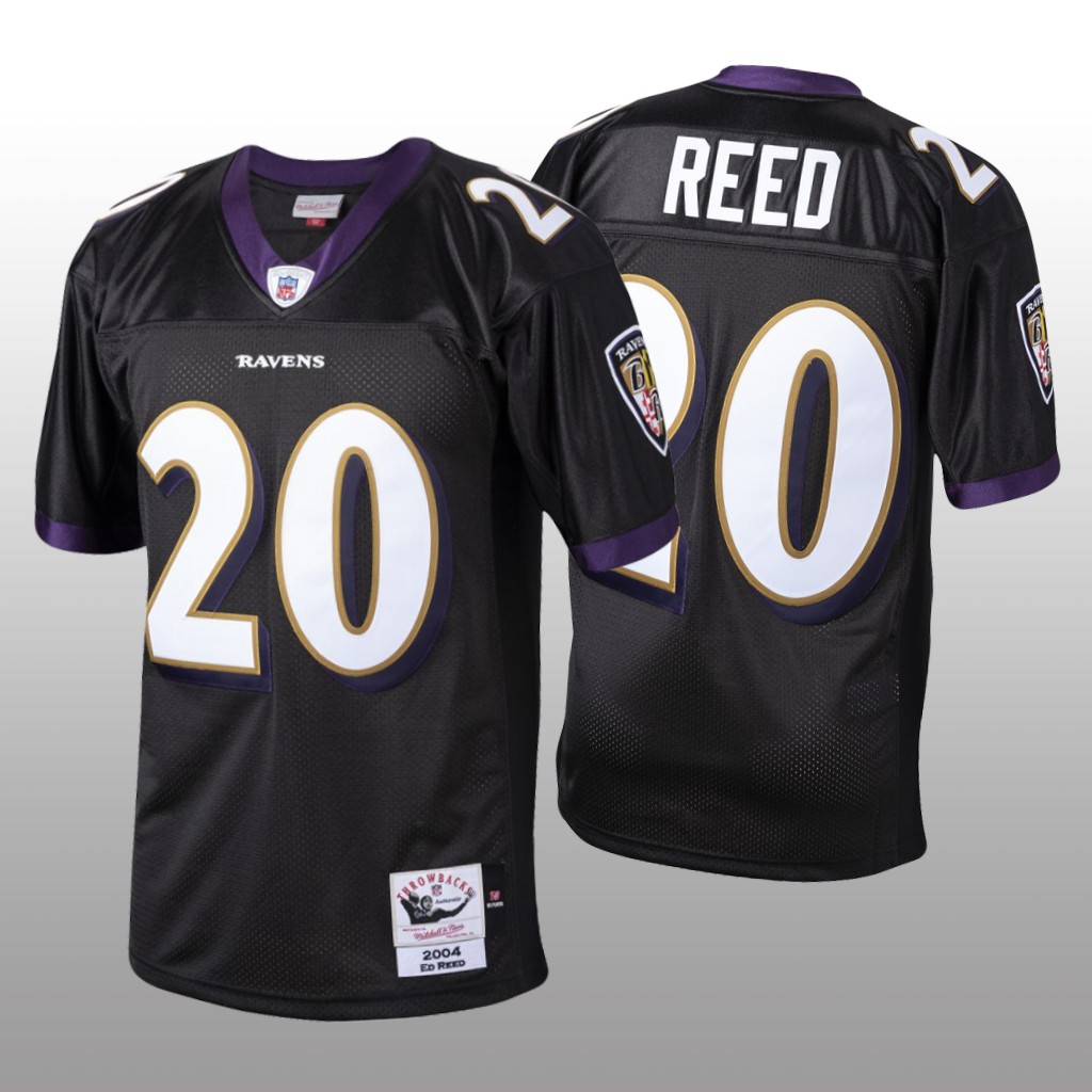 Baltimore Ravens Ed Reed Black Throwback 2004 Jersey - Men's