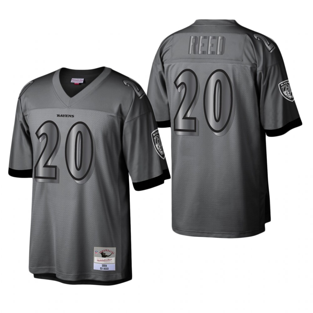 Baltimore Ravens Ed Reed Charcoal Retired Player 2004 Metal Legacy - Men's