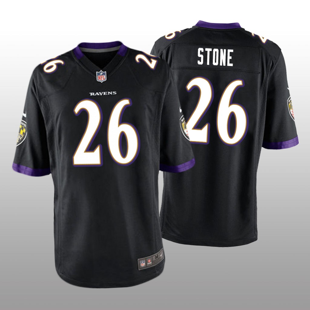Baltimore Ravens Geno Stone Black Jersey Game - Men's