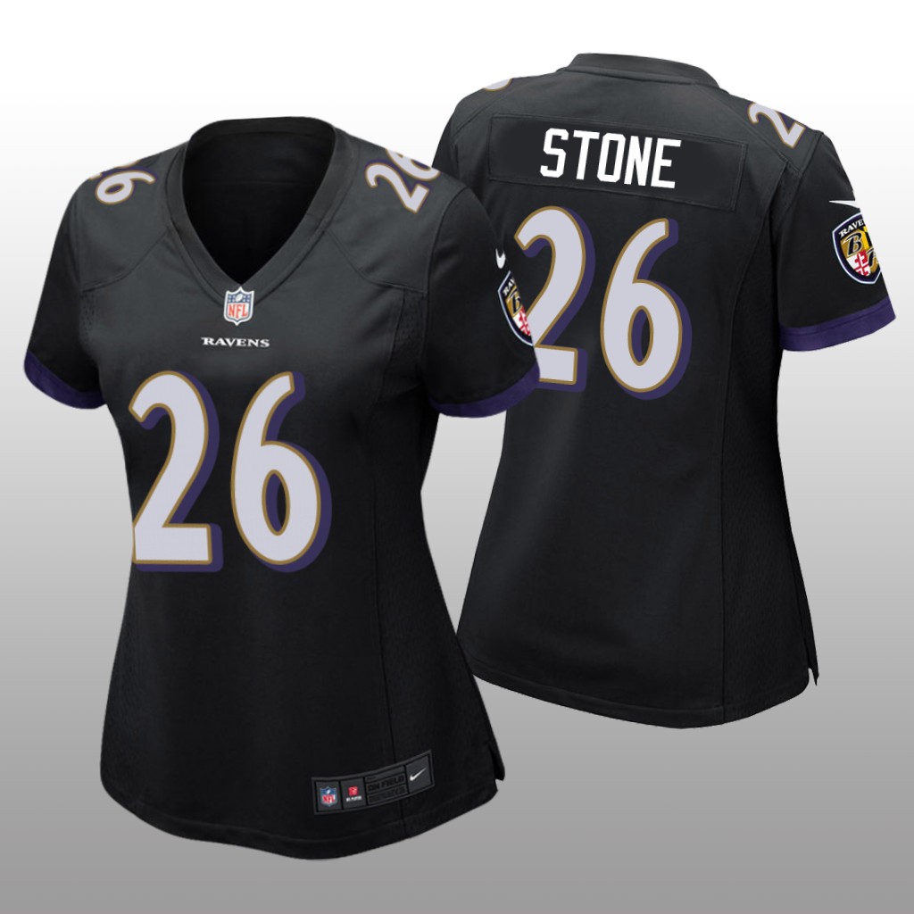 Baltimore Ravens Geno Stone Black Jersey Game - Women's