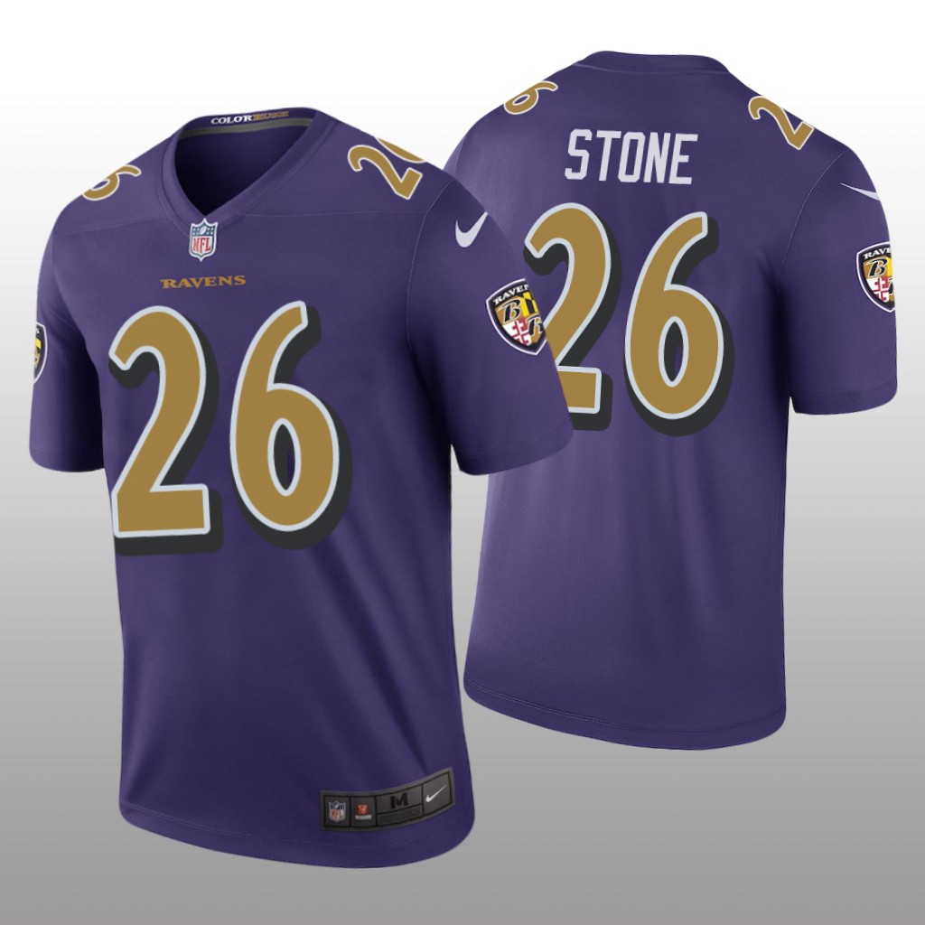 Baltimore Ravens Geno Stone Purple Jersey Color Rush Legend - Men's