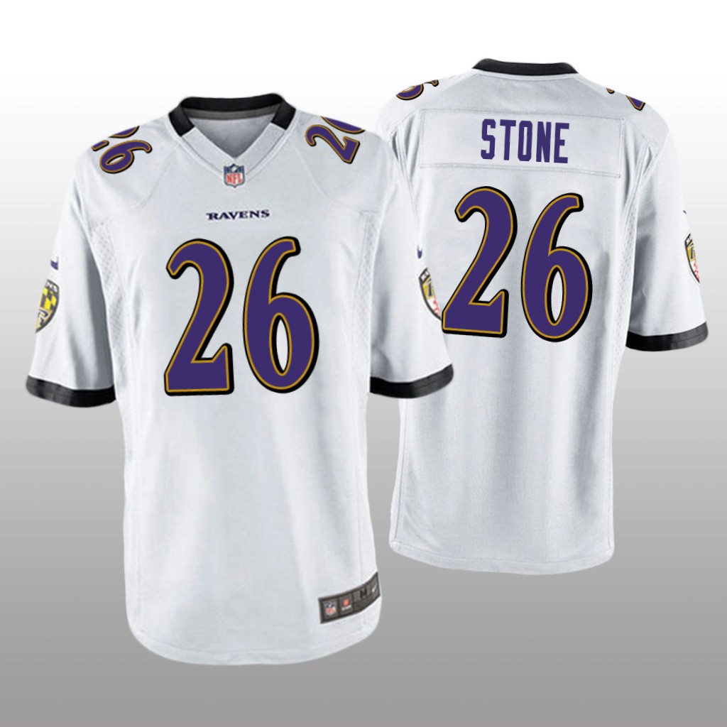Baltimore Ravens Geno Stone White Jersey Game - Men's
