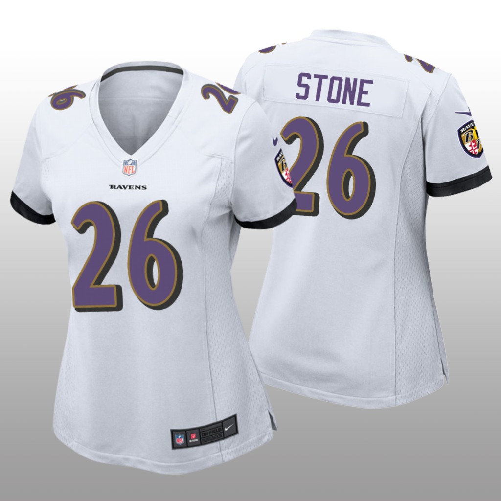 Baltimore Ravens Geno Stone White Jersey Game - Women's